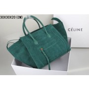 2015 Celine classic nubuck leather with original leather 3341-4 dark green HV01498Gh26