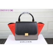 2015 Celine classic nubuck leather with original leather 3345 black&gray&orange HV01255Qu69