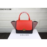 2015 Celine classic nubuck leather with original leather 3345 red&black&khaki HV09281XW58