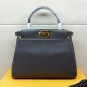 2015 Fendi new model original leather 2590 dark gray HV02063tg76