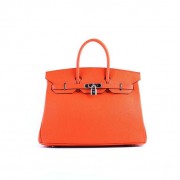 2015 Hermes Birkin 35CM H-35 silver hardware orange HV09244Kn56