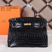 2015 Hermes H35 winter best-selling model crocodile gold chain black HV09272io33