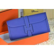 2015 hermes jige elan long clutch bag epsom leather blue 509058 HV02042uU16