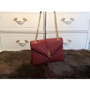 2015 Yves Saint Laurent new model fashion shoulder bags caviar 311224 burgundy HV00675OG45