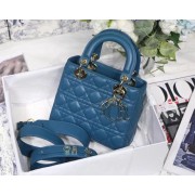 AAA 1:1 LADY DIOR MY ABCDIOR BAG Cannage Lambskin M0538O blue HV11676yF79