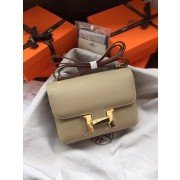 AAAAA Knockoff Hermes Constance Bag Epsom calfskin H0713 light gray HV04139Pg26