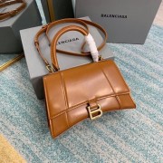 Balenciaga HOURGLASS SMALL TOP HANDLE BAG B108895-1 brown HV07398MO84