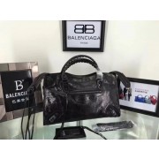 Balenciaga The City Handbag Calf leather 084332 black HV07417Ri95