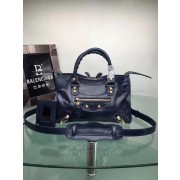 Balenciaga The City Handbag Calf leather 084333 blue HV10687iZ66