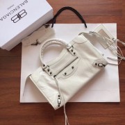 Balenciaga The City Handbag Calf leather 382569 white HV03605vm49