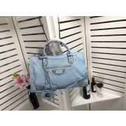 Balenciaga The City Handbag Sheepskin 084334 Light blue HV00205Qu69