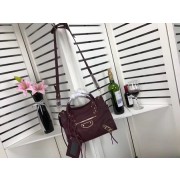 Balenciaga The City Handbag Sheepskin 084335 wine HV10788KX22