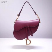 Best 1:1 Dior SADDLE-TAS VAN KALFSLEER M0446CW Wine HV10484eT55