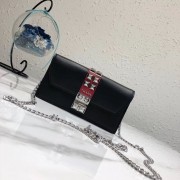 Best 1:1 Prada Elektra Leather Mini Bag 1ZH061 black HV03809OR71