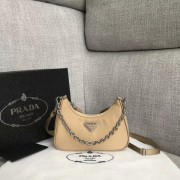 Best 1:1 Prada Re-Edition 2005 nylon mini shoulder bag 1BH203 apricot HV01404eT55