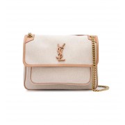 Best 1:1 Yves Saint Laurent IN CANVAS AND LEATHER Y698894H Apricot HV00524OR71