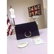 Best Quality Imitation Chloe Faye Shoulder Bag Suede Leather 9201 Black HV03772dK58