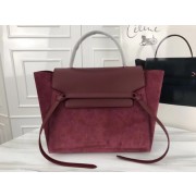 Celine Belt Bag Origina Suede Leather A98311 wine HV01020uT54