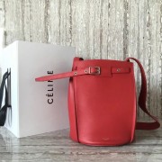 CELINE BIG BAG BUCKET IN SUPPLE GRAINED CALFSKIN 55428 red HV09162vN22