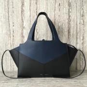 Celine calf leather Tote Bag 43341 Royal Blue&black HV02887Tk78