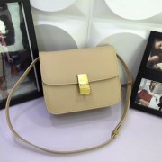 Celine Classic Box Flap Bag Calfskin Leather 88008 Apricot HV01426Zw99