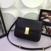 Celine Classic Box Flap Bag Calfskin Leather 88008 Black HV03463MB38