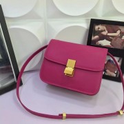 Celine Classic Box Flap Bag Calfskin Leather 88008 Rose HV02842Bw85