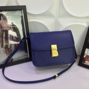 Celine Classic Box Flap Bag Calfskin Leather 88008 Royal Blue HV05983Xp72