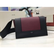 Celine frame Bag Original Calf Leather 5756 Wine.black HV03080Qu69