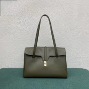 Celine LARGE SOFT 16 BAG IN SUPPLE GRAINED CALFSKIN 194043 green HV00677sY95