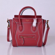 Celine Luggage Nano Bag Original Leather 8802-9 Burgundy HV08067vN22