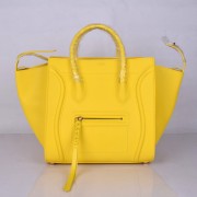 Celine Luggage Phantom Tote Bag Ferrari Leather 8803-3 Yellow HV05175qM91