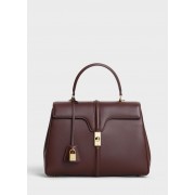 CELINE MEDIUM 16 BAG IN SATINATED CALFSKIN 187373 BROWN HV02414fr81