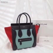 CELINE MICRO LUGGAGE HANDBAG IN LAMINATED LAMBSKIN 167793-1 HV05402Nw52