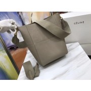 Celine SEAU SANGLE Original Calfskin Leather Shoulder Bag 3369 Light gray HV00029sf78