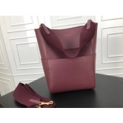 Celine Seau Sangle Original Calfskin Leather Shoulder Bag 3369 Wine HV06389KX86