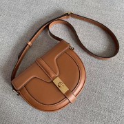 CELINE SMALL BESACE 16 BAG IN SATINATED CALFSKIN CROSS BODY 188013 TAN HV07714Kd37