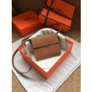 Cheap Fake Hermes Clutch Epsom calfskin H0589 brown HV08114BC48