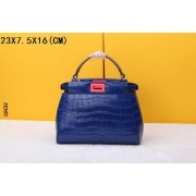 Cheap Fendi winter best-selling model crocodile 520885 blue&khaki HV01111sZ66