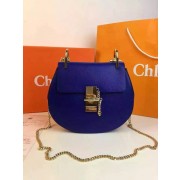 Chloe Drew Shoulder Bags Calfskin Leather 2709 Dark Blue HV02536vX33