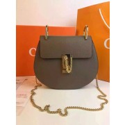 Chloe Drew Shoulder Bags Calfskin Leather 2709 Grey HV07478MB38