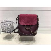 Chloe Faye original suede leather Backpack C4756 wine HV06536Zw99