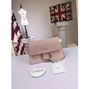 Chloe Faye Shoulder Bag Suede Leather 9201 Light Pink HV08896xh67