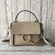 Chloe Faye Tote Bag Calfskin Leather 03375 Grey HV10172Pf97