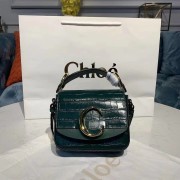 Chloe Original Crocodile skin Leather Top Handle Small Bag 3S030 green HV09639yx89