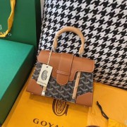 Copy 1:1 Goyard mini saigon tote bag 55632 brown HV04822xD64