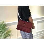 Copy 1:1 Yves Saint Laurent Original Leatehr Shoulder Bag 8005 Wine HV09932xD64