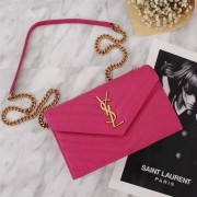 Copy Best SAINT LAURENT Monogram leather cross-body bag 263358 Pivoive pink HV00078Qc72