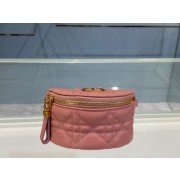 Copy DETACHABLE DIOR CARO HALF-MOON COIN PURSE S5033U PINK HV03804Ey31