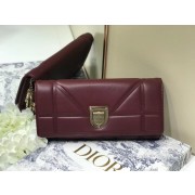 DIOR CLUTCH gold-tone metal C1040A Bordeaux HV08450CI68